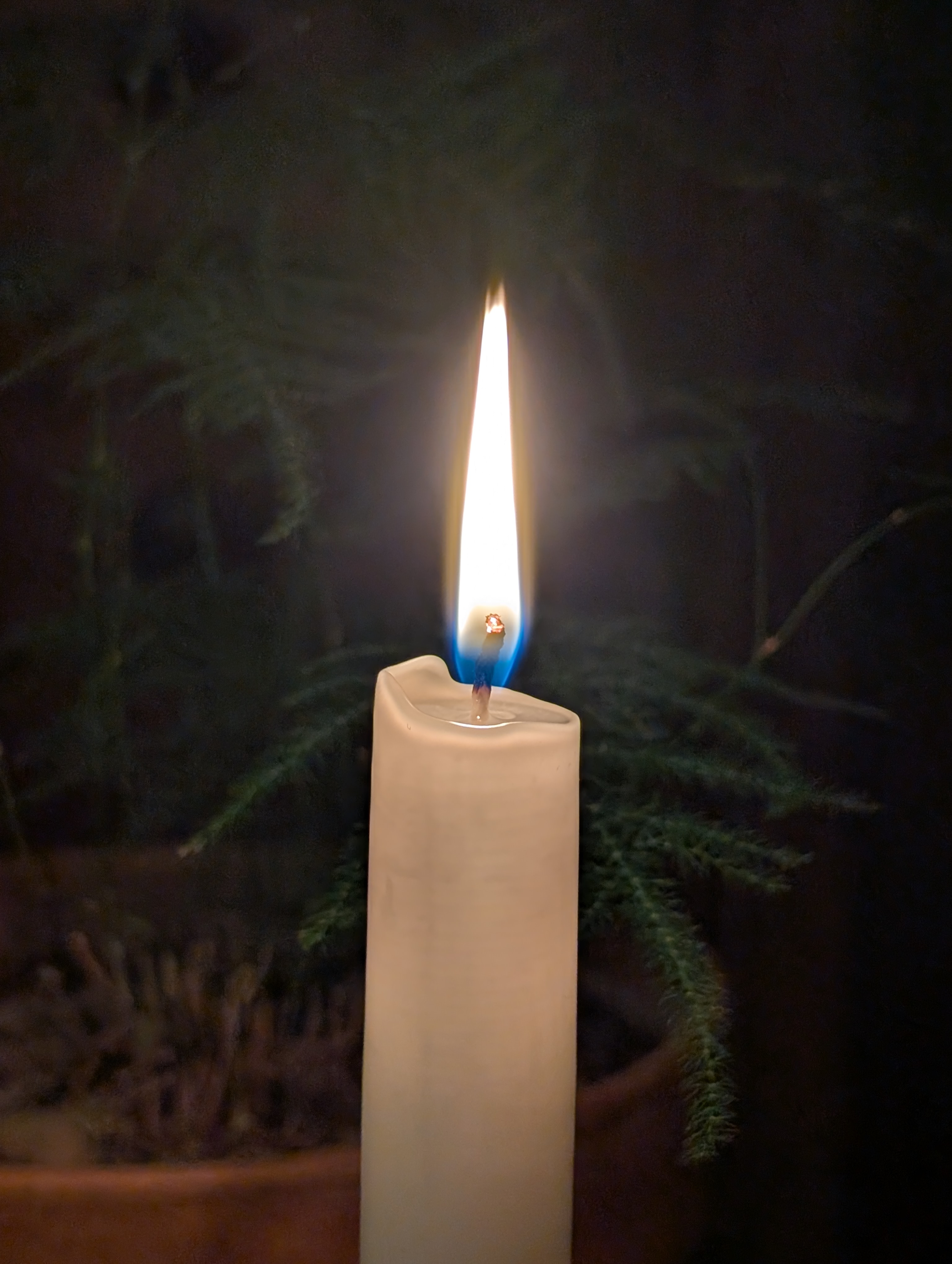 Close up of a single candle